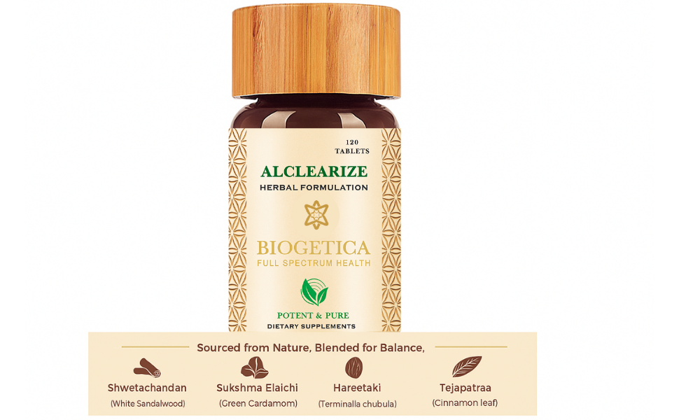 Biogetica Alclearize Neem Herbal Supplement, Ayurvedic Formulation for Immunity & Skin Wellness, Vegan & Non-GMO, 120 Veg Tablets
