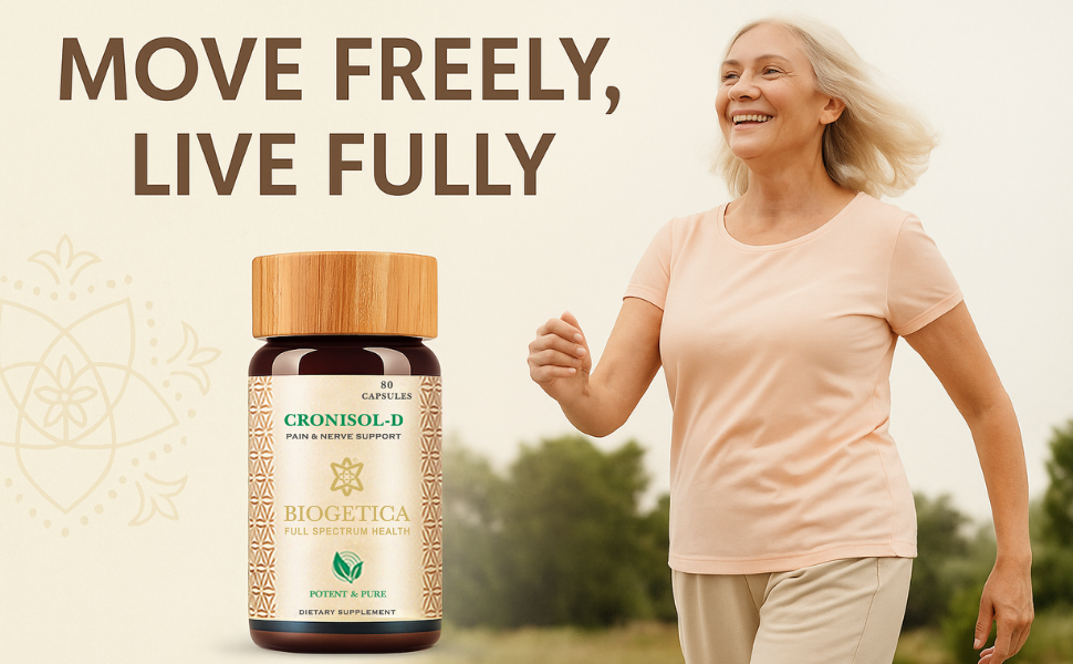 Cronisol-D Pain & Nerve Support Capsules, Ayurvedic Supplement, Unflavoured, 80 Capsules