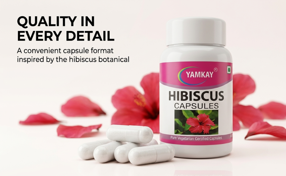 Hibiscus Flower Capsules 500Mg - 100 Veg Capsules