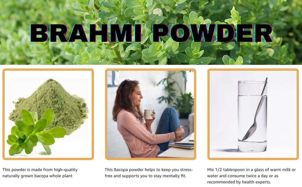 Brahmi Powder | for Memory & Brain Wellness Support - 200 Gm