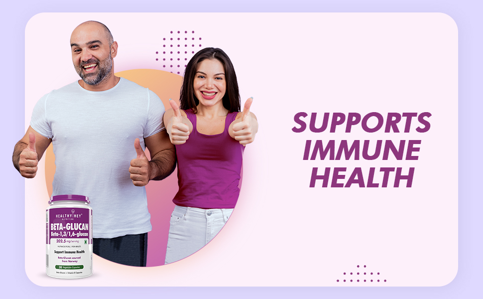 HealthyHey Nutrition Beta-Glucan Beta-1,3/1,6-glucan - Immunity Enhancer-30 Veg. Capsules