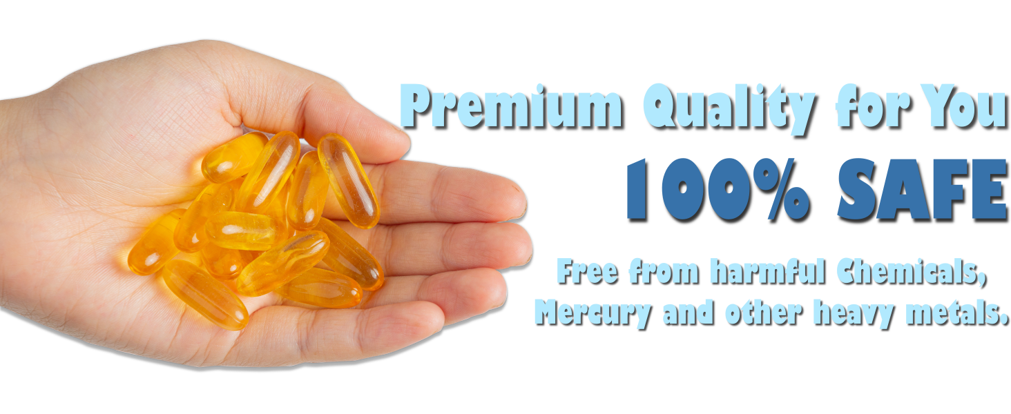 End2End Nutrition Omega 3 Fish Oil 2000mg with 360mg EPA & 240mg DHA for Men & Women | Heart, Brain, Joint, Eye Health & Mercury Free - 60 Capsules