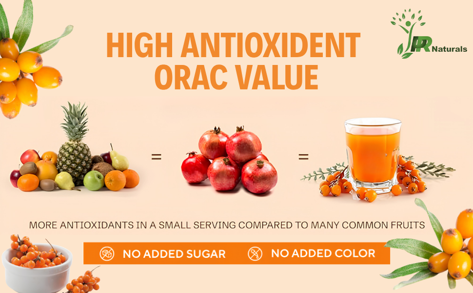 Sea Buckthorn Juice | 100 Percent Natural Himalayan Berry Extract Rich in Omega Fatty Acids Antioxidants and Vitamins for Immunity Energy Skin Health (300Ml) | Color Trans-Round | Size ...