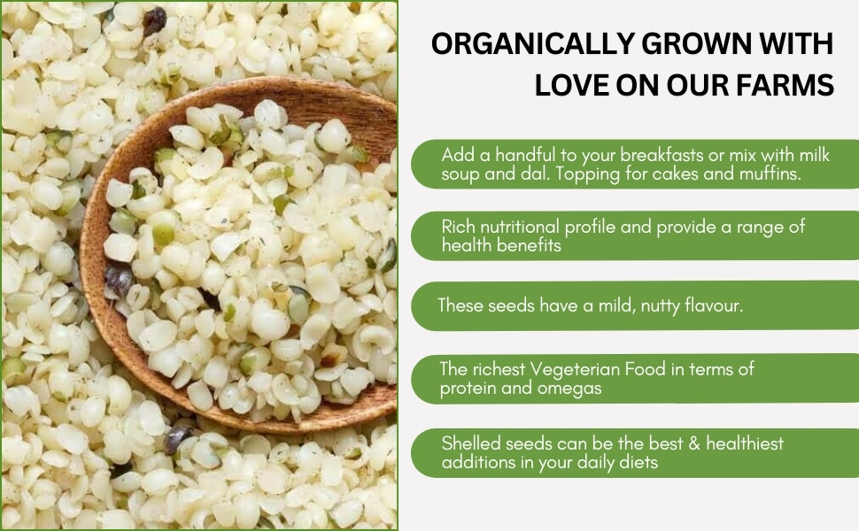 GroPure Organic | Hemp Hearts 250g | Toasted and Hulled Hemp Seeds for Eating | 36g Complete Protein | 10g Omega 3 & 6 Per Serving | Toasted Hemp Hearts for Eating | Pesticide-Free | Blends Into Smoothies, Salads & More