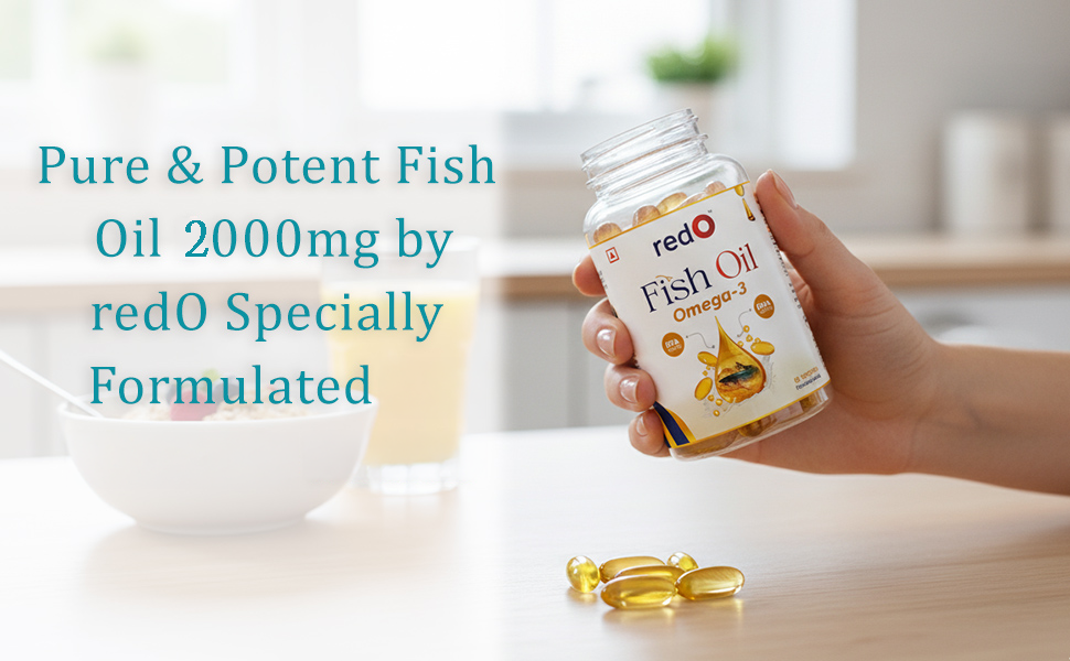 redO Fish Oil Omega-3 2000mg EPA DHA Marine Formula 60 Capsules