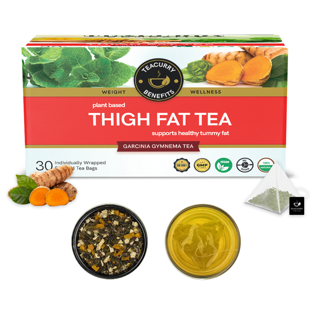 TEACURRY Thigh Fat Hibiscus Tea (1 Month Pack, 30 Tea Bags)-Helps To Reduce Thigh Fat For Both Men Women,100 Grams