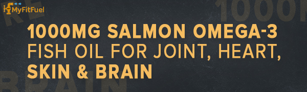 MyFitFuel Salmon Fish Oil, 1000mg (180 EPA 120 DHA), 100 softgels