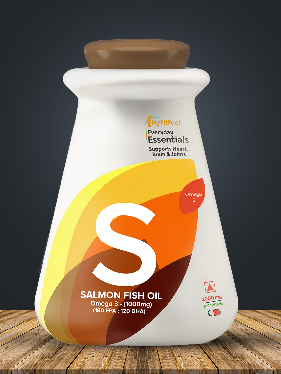 MyFitFuel Salmon Fish Oil, 1000mg (180 EPA 120 DHA), 100 softgels
