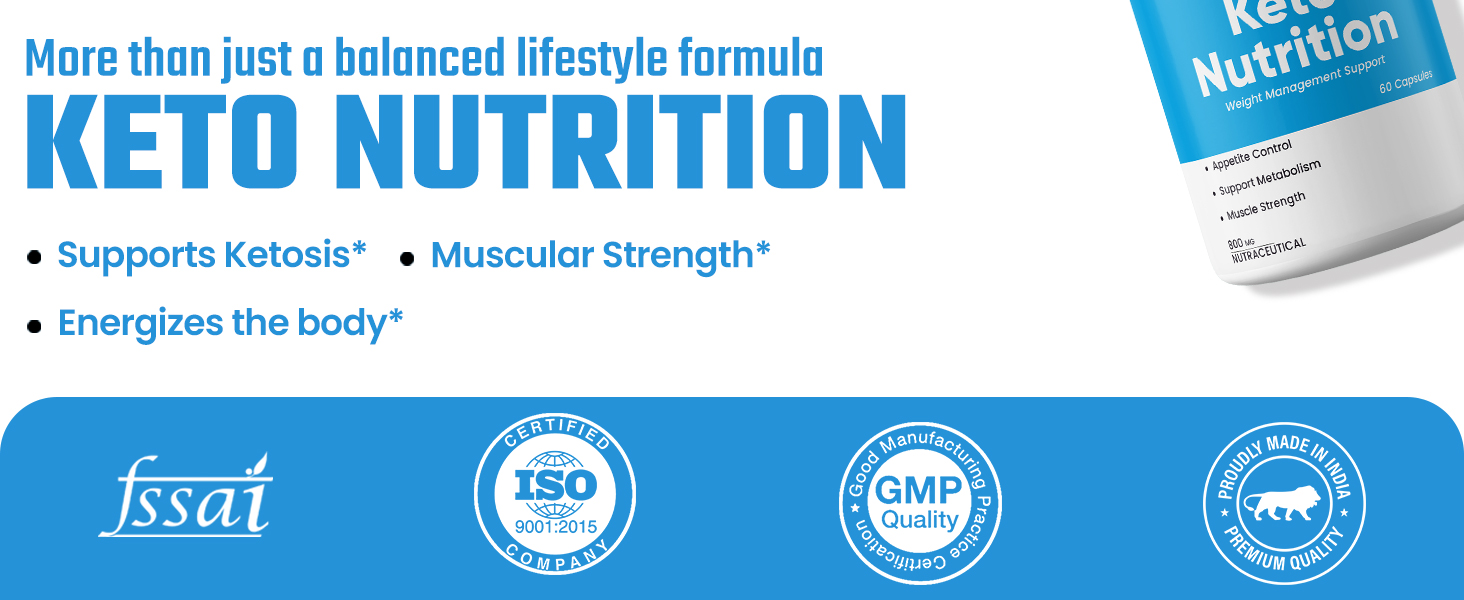 Herbal Max Keto Nutrition Weight Management | Supports Effective Weight Loss, Fat Burning, Belly Fat Reduction, Ketosis & Energy Boost – 60 Veg Capsules | For Men & Women