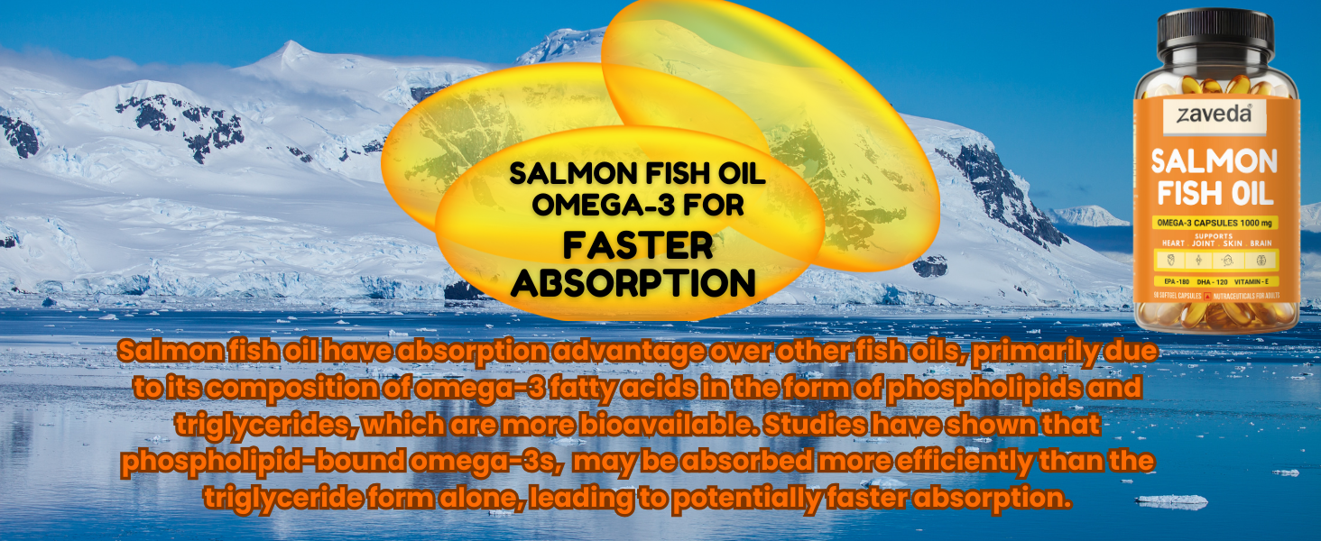 Salmon Omega 3 Fish Oil Capsules 1000 mg 90 Caps