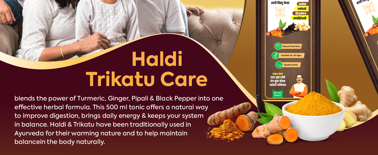 Jeena Sikho Haldi Trikatu Care Juice | Ayurvedic Immunity Booster & Liver Detox Juice | Natural Inflammation Relief for Digestion & Respiratory Health, 500 ml