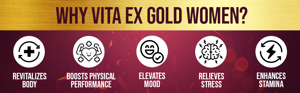 Baidyanath Vita Ex Gold Women - 20 Capsules| Made with Pure Shilajit & Shatavari |Boosts Stamina, Desire & Sensitivity in Women