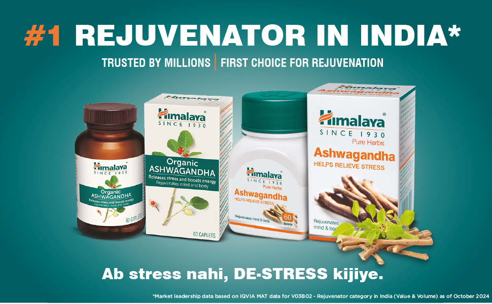 Himalaya Organic Ashwagandha 670Mg Tablet | 100% Pure Ashwagandha Root Extract | Clinically Proven | Helps Relieve Stress & Anxiety | Rejuvenates Mind And Body | Pack Of 30
