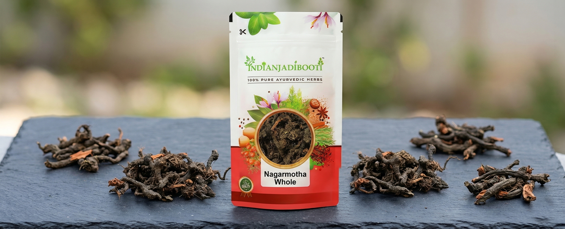 IndianJadiBooti Pure Nagarmotha Roots (Whole Mustak/Cyperus Rotundus) | Raw Nutgrass Tubers for DIY Hair Oil, Digestion & Herbal Decoctions (250 Grams)