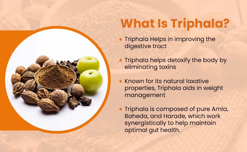 Baidyanath Ayurved Triphala 60 Tablets (500mg / Per Serving) | Supports Healthy Digestion | Improves Bowel Wellness| Relieves Constipation