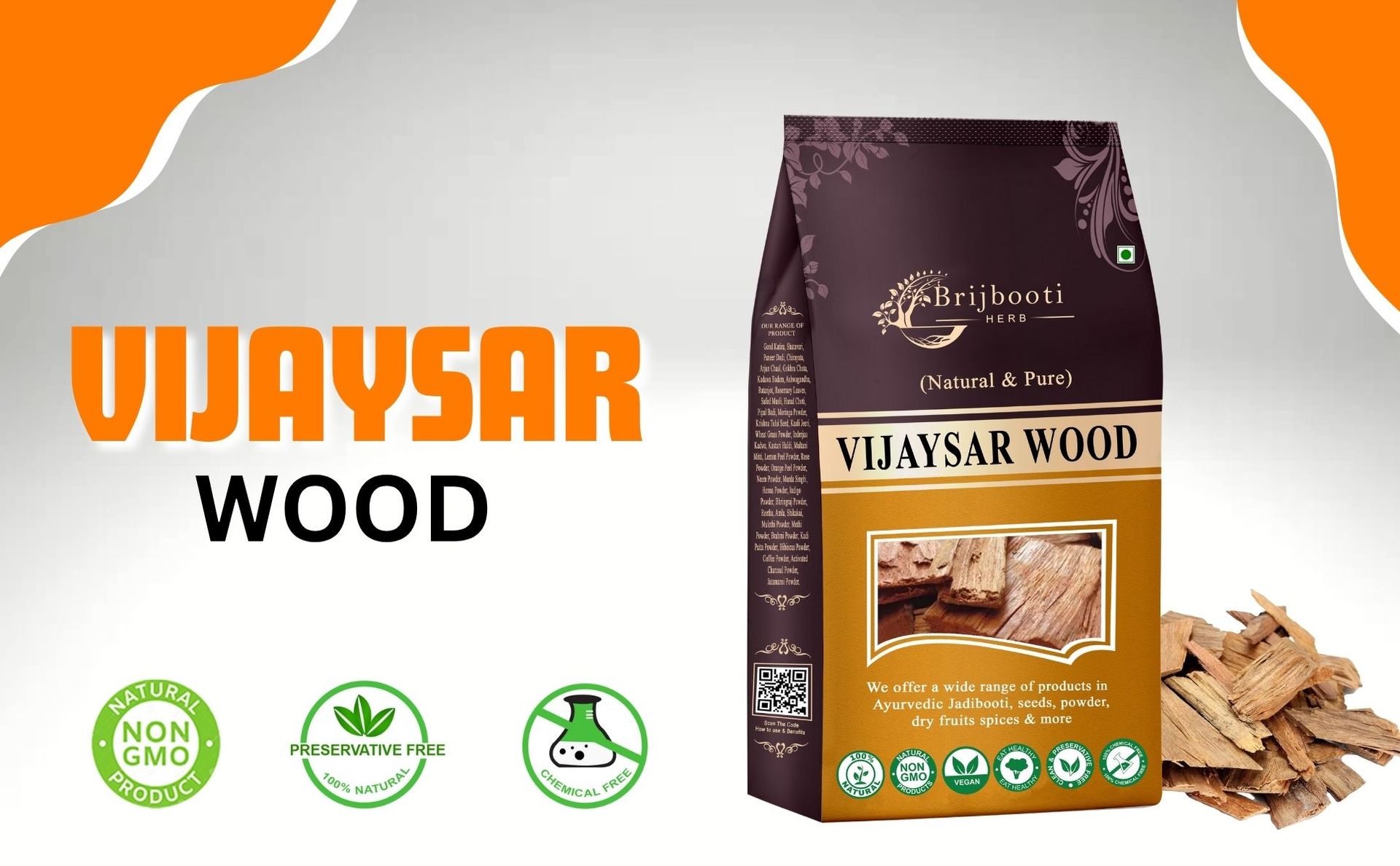Brijbooti Vijaysar Ki Lakdi 400gm | Vijaysar Wood | Vijay sar wood for diabetes | wood, sticks, Chaal & lakdi | Indian Kino Tree Bark