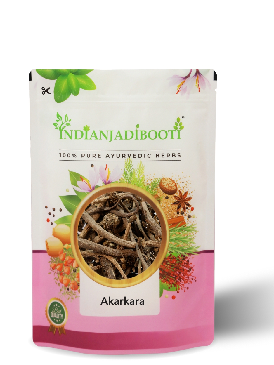 IndianJadiBooti Akarkara Roots - Whole Anacyclus Pyrethrum (Pellitory Root) - Raw Akarkara Sabut - Natural Herb for Chewing (Toothache Relief), Oral Care & Vitality - Dried & Cleaned (100g)