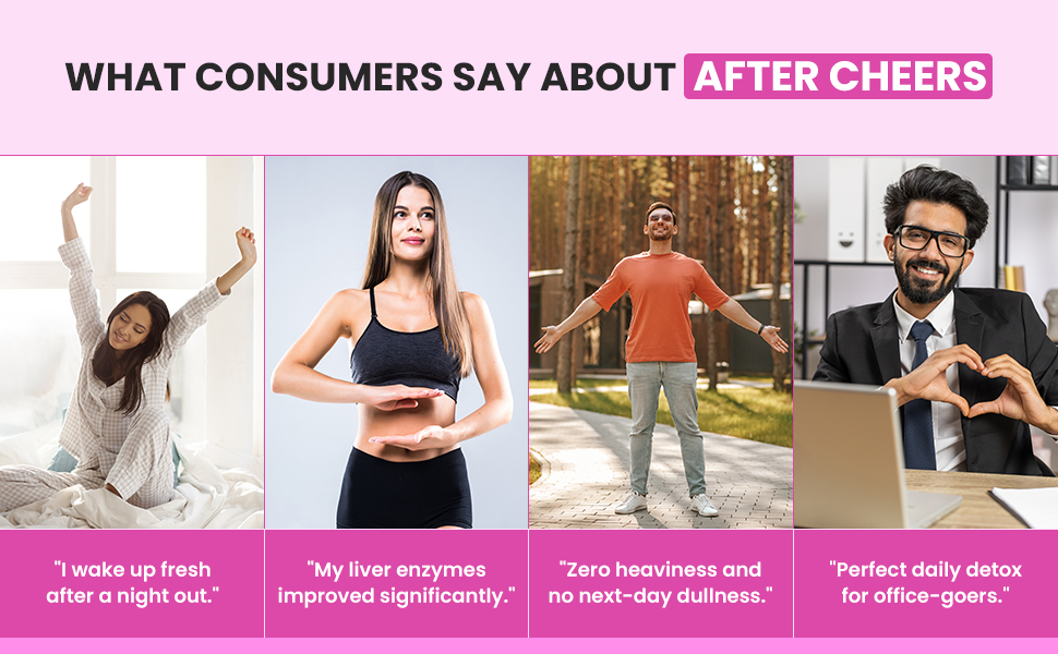 NATURYZ After Cheers Fatty Liver & Alcohol Detox Supplement with Milk Thistle, N-Acetyl Cysteine (NAC), Green Tea & Beetroot | Advanced Liver Health, Hangover Recovery | Helps detox After Drinking | 60 Vegetarian Capsules