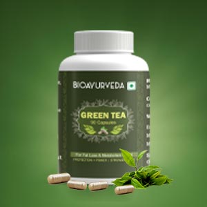 BIOAYURVEDA Green Tea Capsule for Fat Loss and Metabolism Boost, 60 Capsules (Pack of 3)