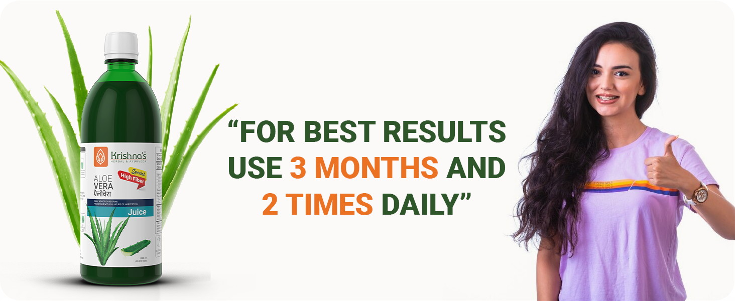 Krishna's Special Aloe Vera High Fiber Juice - 1 l (Pack of 1) | From Deserts of Rajasthan | Sugar free | Daily Drink | Rejuvenates Skin and Hair