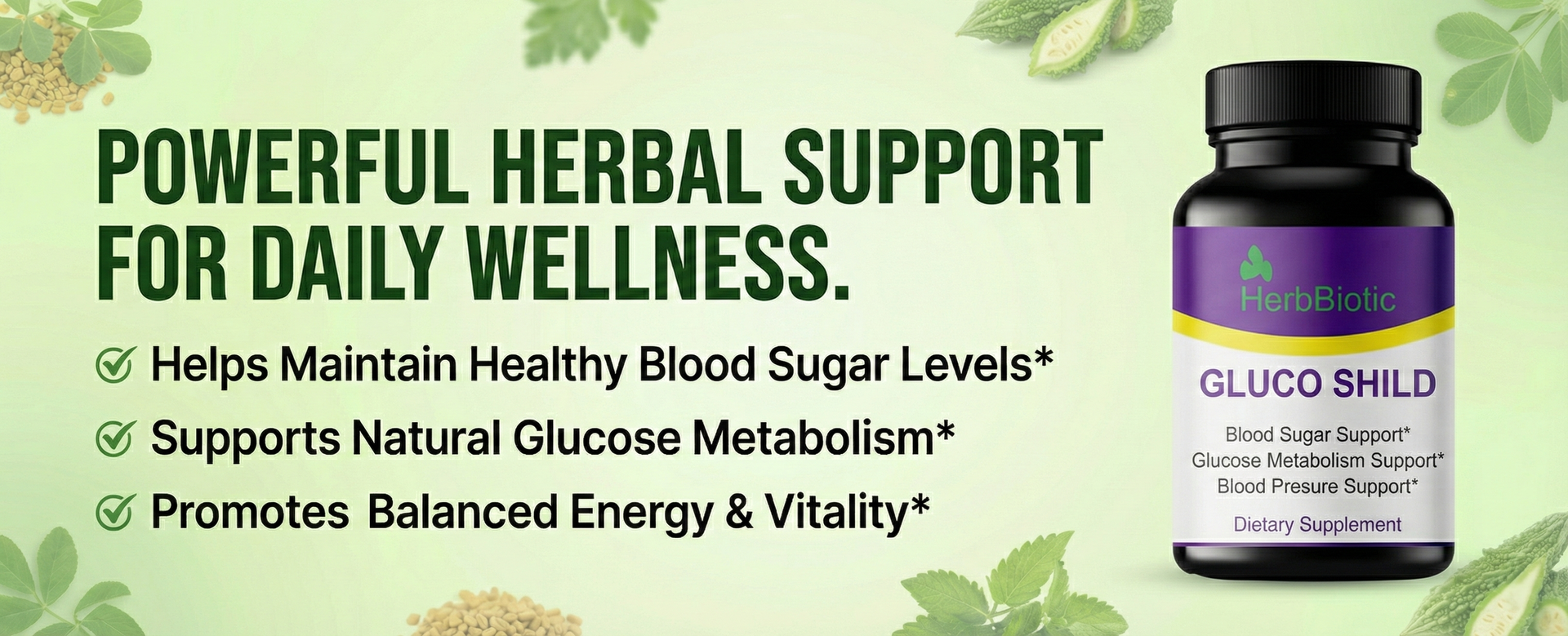 Blood Sugar Support Supplement – Herbal Glucose Metabolism & Heart Health Formula with Gudmar, Haridra, Karela, Amla, Neem – 60 Capsules – Non-GMO, Vegan (1) | gluco shield herb biotic