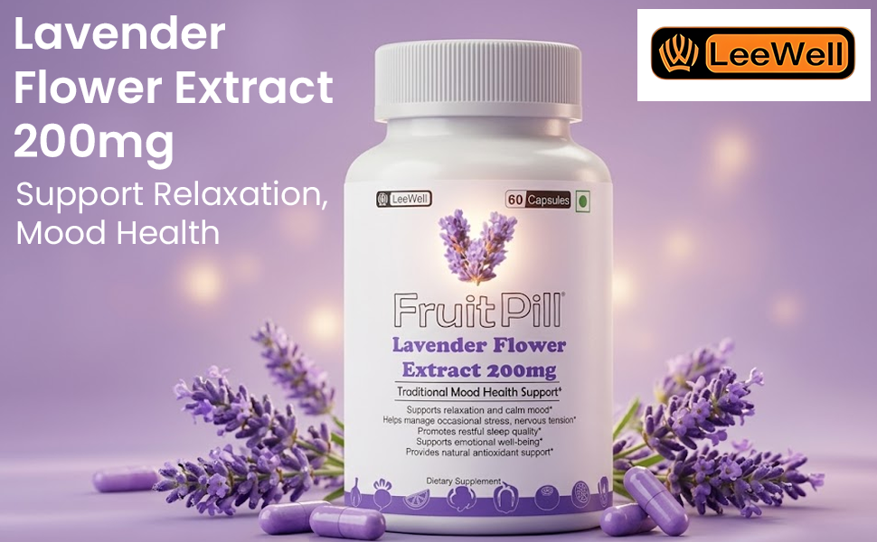 (LeeWell) Lavender Flower Extract 200mg Capsules, 60 Count