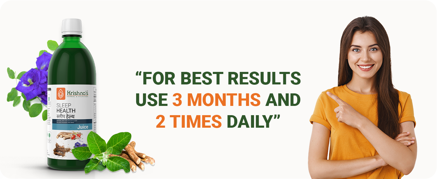 Krishna's Sleep Health Juice 1000 ml | For healthy sleep cycle | Restores sleep Naturally | Manage anxiety & stress - (Pack of 2)
