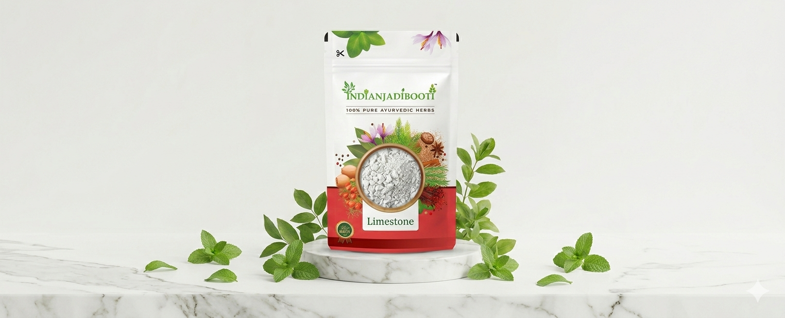 IndianJadiBooti Pure Edible Chuna Powder (Slaked Lime) | Food-Grade Mineral for Artisan Paan, Culinary Firming & Compounding (100 Grams)
