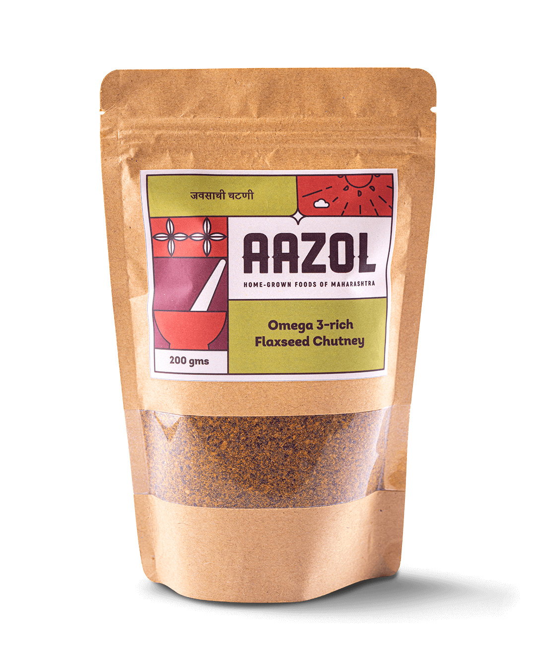 Aazol Omega 3-rich Flaxseed Chutney - 200g | Authentic Alsi Chutney | Ideal for Salads, Yoghurts & Sandwiches | Ready to Eat
