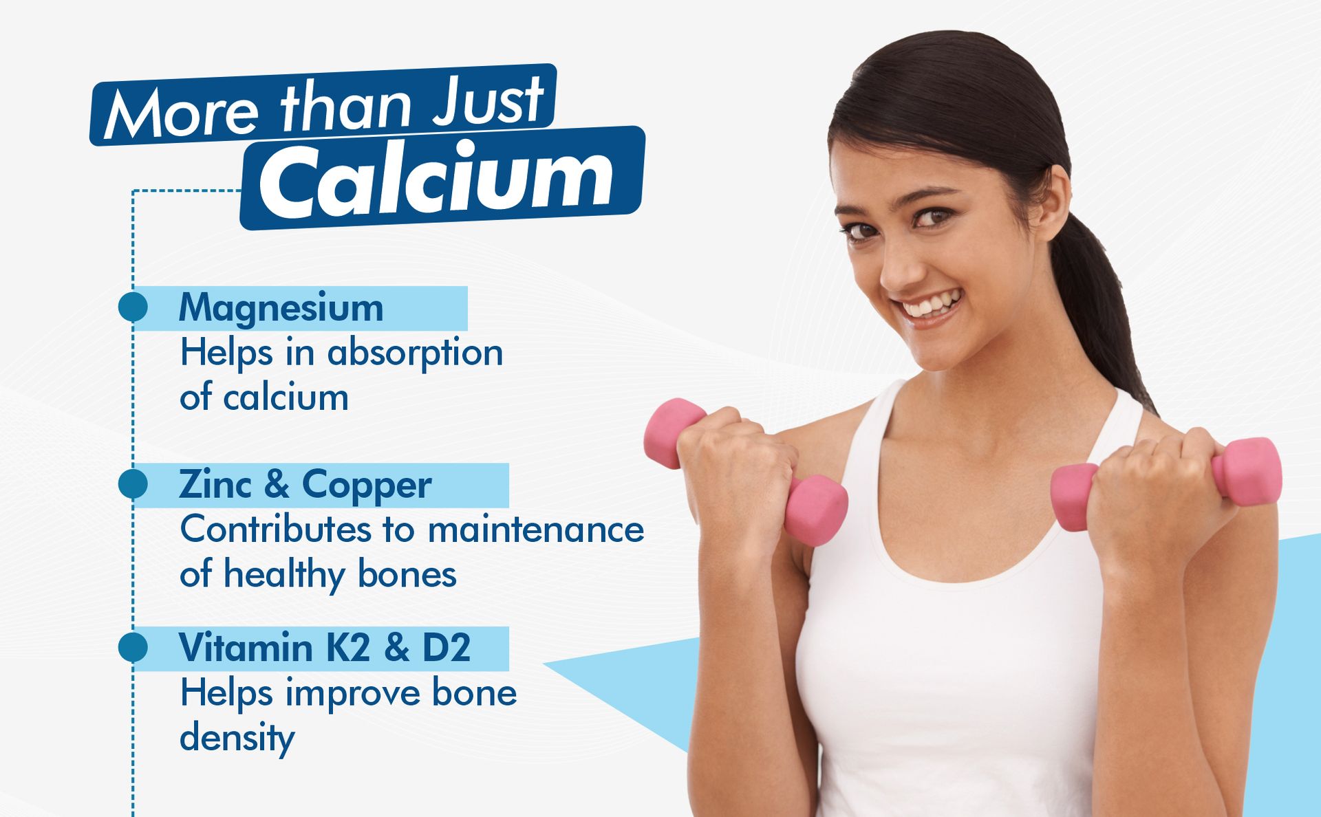 Fytika Strong Bones - 60 TABS (Pack of 1) | Calcium 1000mg + Vitamin D3 400IU Supplement with Magnesium, Zinc,Coper & Vitamin K2 for Complete Bone, Joint & Muscle Health - Women and Men