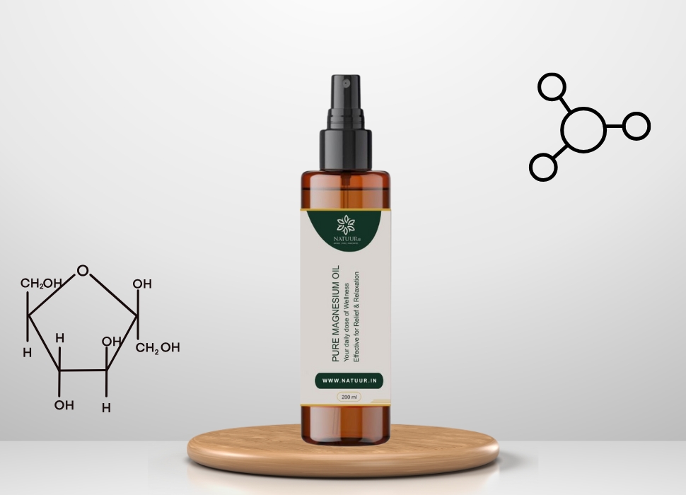 NATUUR Pure Magnesium Oil 200ml | Transdermal Application | For Healthy Skin, Sleep & Muscle Recovery | 100% Natural & Therapeutic Grade | Fast Absorbing | Ideal for Massage & Daily Use