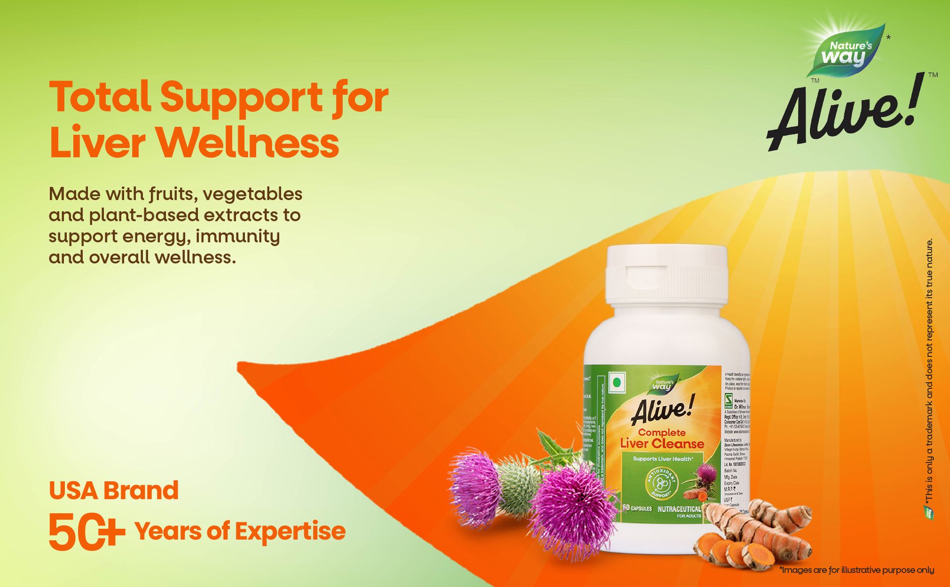 Nature's Way Alive Complete Liver Cleanse & Detox Supplement with Milk Thistle & Glutathione | Supports Natural Liver Health & Fatty Liver Care | 60 Veg Capsules