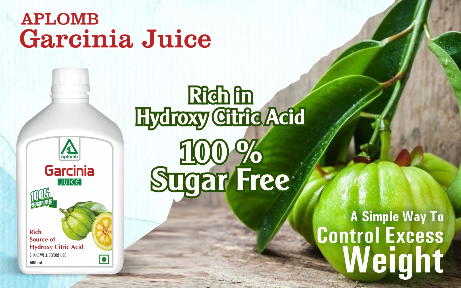 Aplomb Garcinia Cambogia Juice (500 ml) | Natural Weight Management Drink | Metabolism Enhancer & Digestive Support | No Added Sugar Herbal Wellness Juice | Daily Fat-Burning & Detox Support