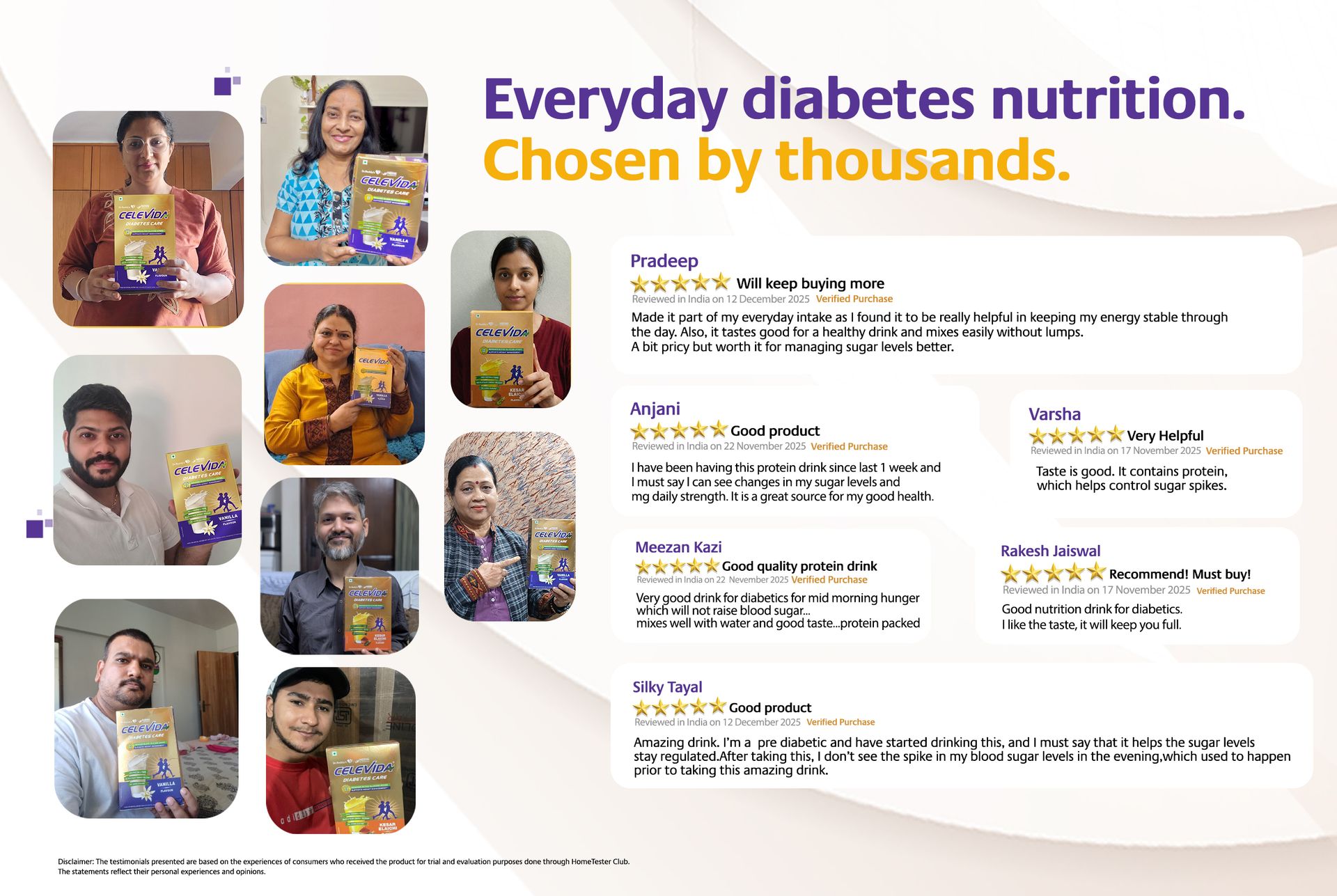 Celevida Diabetes Nutrition I Clinically proven I Helps in 24-Hr Sugar Control I Chocolate Flavor 400g Powder I Plant based protein & Dual blend high fiber I No Added sugar I By Dr. Reddy’s Nestle Health Science I Tin pack