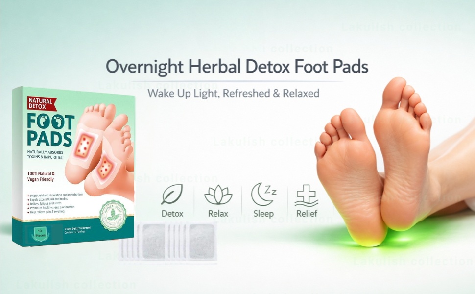 Herbal And Gentle Ingredient Ginger Detox Foot Patches – for Pain Relief & Relaxation, South Moon Style Footpad for Women & Men, Slim Detox Foot Patch for Overnight Use (Foot Pads Patches)