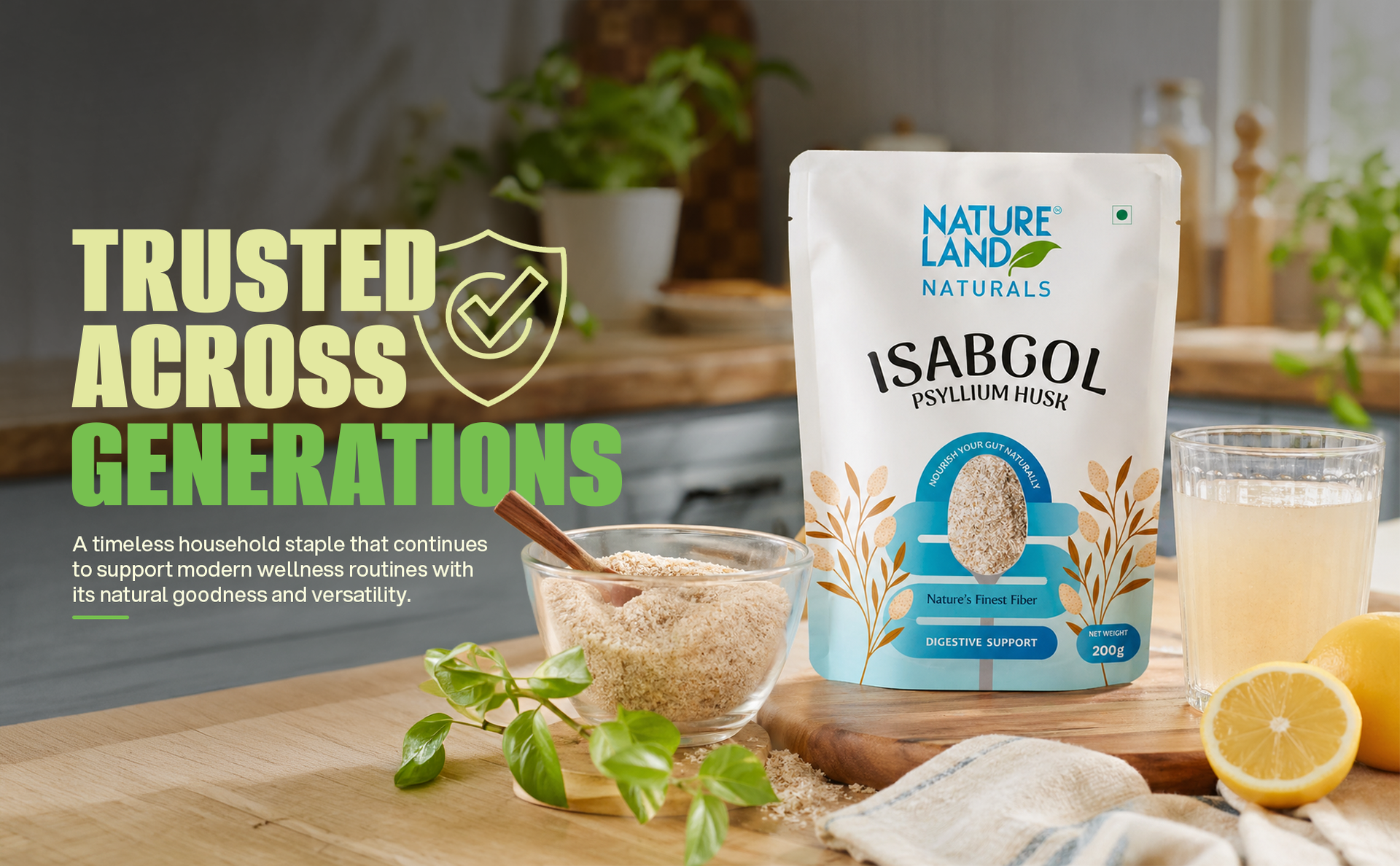 Natureland Naturals Psyllium Husk (Isabgol) 100 Gram