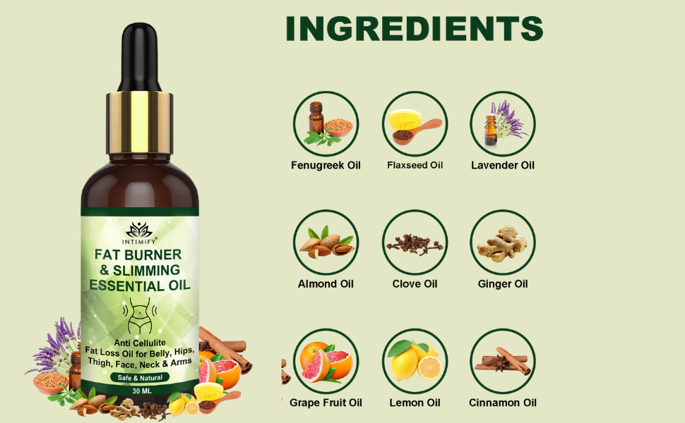 INTIMIFY Belly Fat Oil For Weight Loss, For Men & Women (3 * 30ml) each
