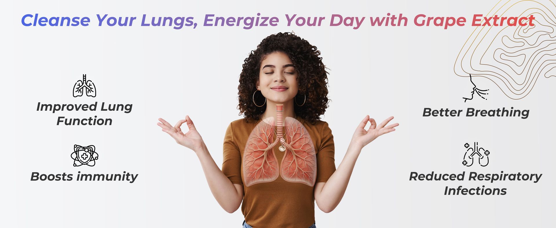 Health Veda Organics Lung Detox With Vitamin C & Grape Seed Extract | Supports Healthy Breathing, Detoxification of Lungs and Immunity (60 Veg Capsules)