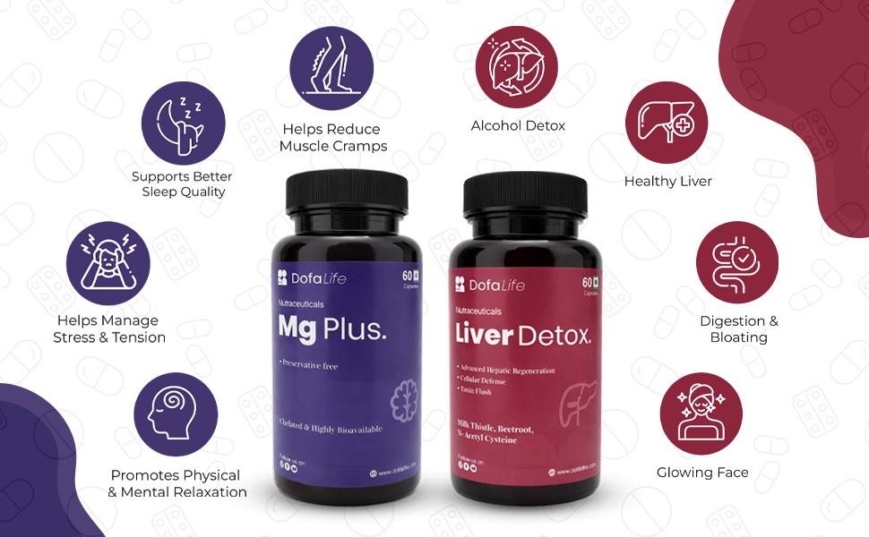 DofaLife Liver Detox Supplement Milk Thistle with N-Acetyl Cysteine 900 mg | Natural Body Detox & Digestive Enzymes - Fatty Liver Care | Natural Detoxification Formula - 60 Veg Capsules