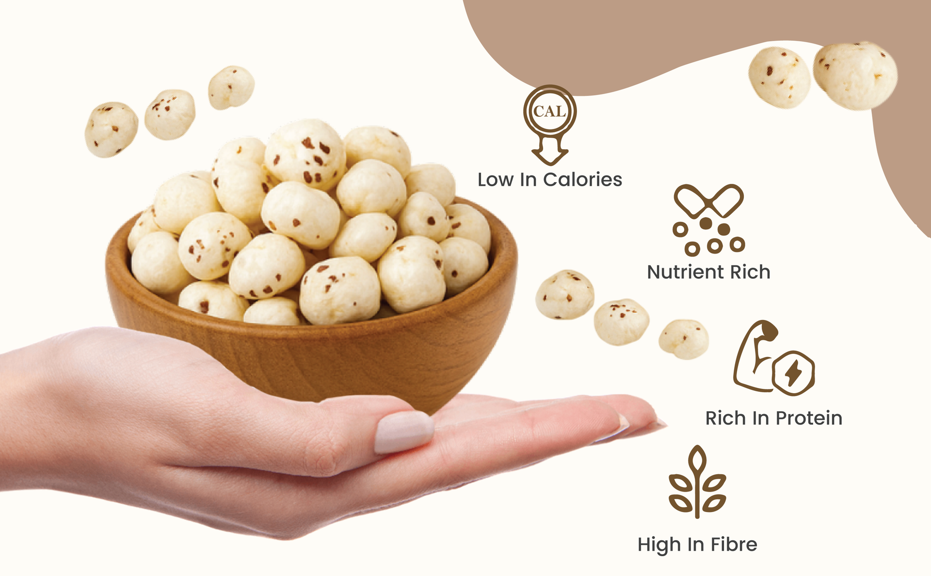 THE NUT LUXURY Plain Phool Makhana 1 kg || Big Size Phool Makhana/Handpicked Lotus Puffed Snacks || Rich in Calcium & Maintains Weight || Fit for Fasting