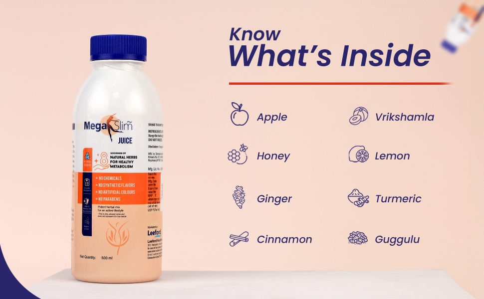 Juice for Weight Loss - 500mL | Supports Gut Health & Digestion | Helps to Maintain Healthy Weight & Boosts Metabolism | No Added Sugar | No Flavor Added