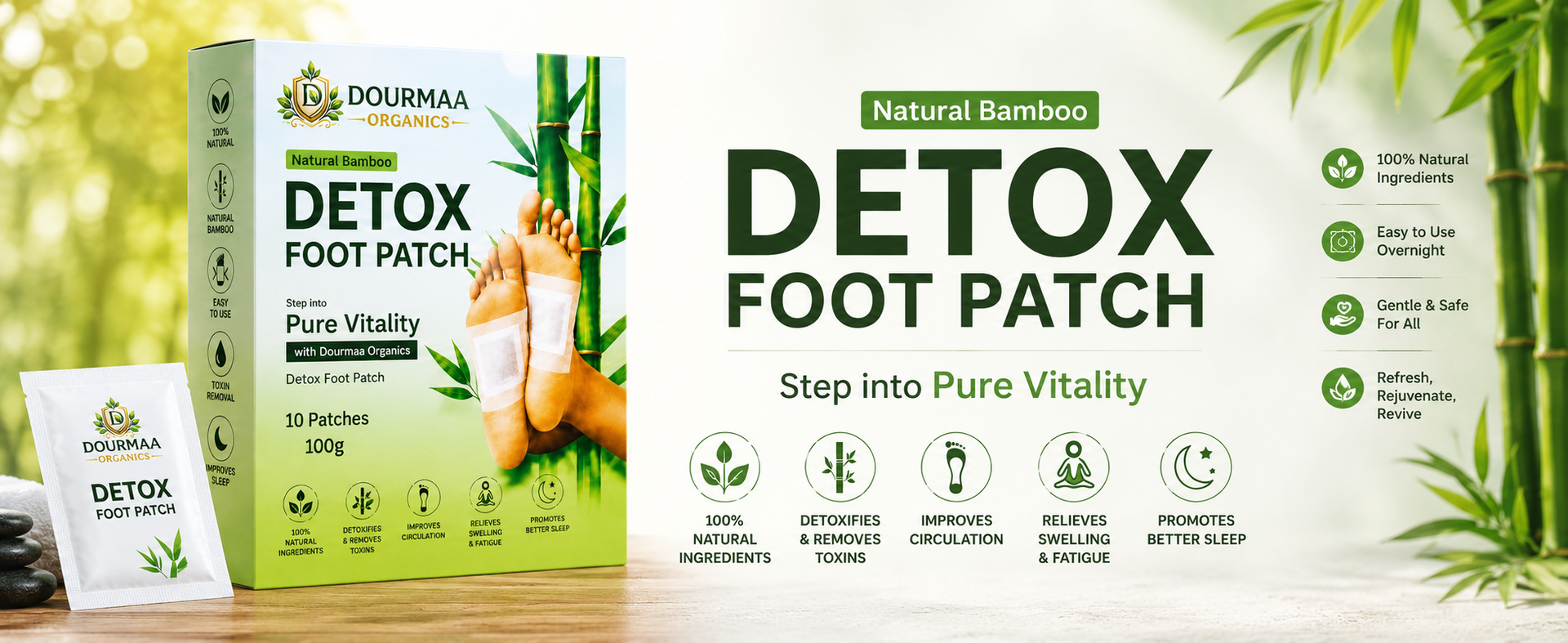 Detox Foot Patches, 3 Boxes = 30 Patches