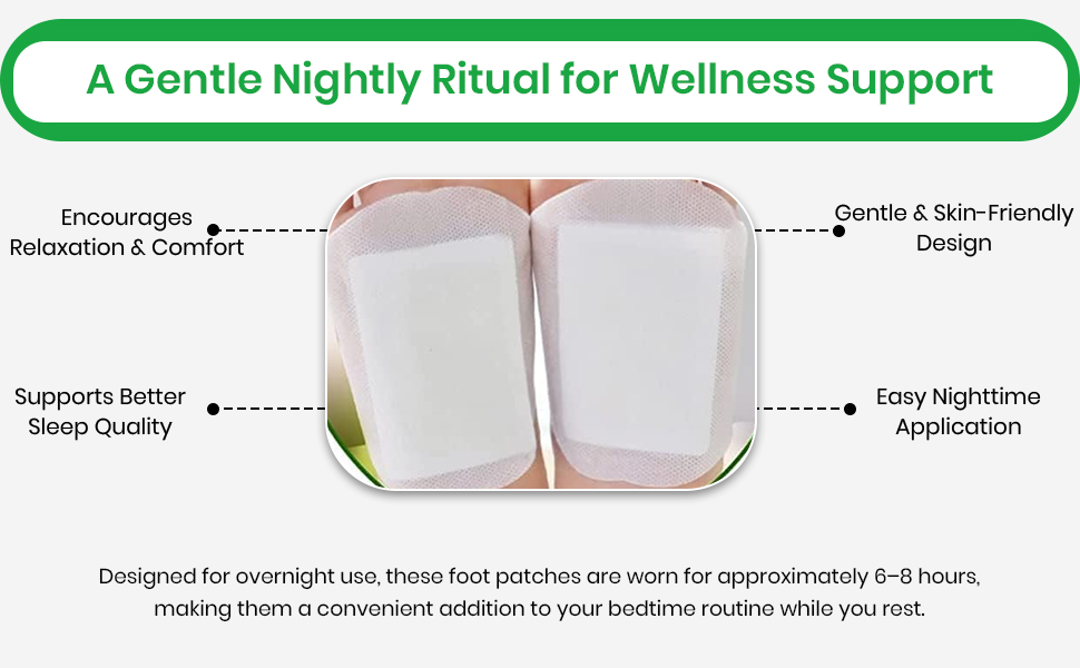 Herbal Foot Detox Pads for Toxin Removal | Pain Relief Foot Patches for Feet Cleansing | Natural Ingredients for Sleep Aid | Overnight Use | Toxin Removal with Bamboo Vinegar and Acupoint Micro-Massage Technology (40 PAD)