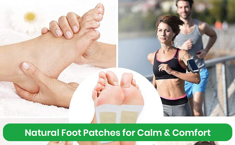 Herbal Foot Detox Pads for Toxin Removal | Pain Relief Foot Patches for Feet Cleansing | Natural Ingredients for Sleep Aid | Overnight Use | Toxin Removal with Bamboo Vinegar and Acupoint Micro-Massage Technology (40 PAD)