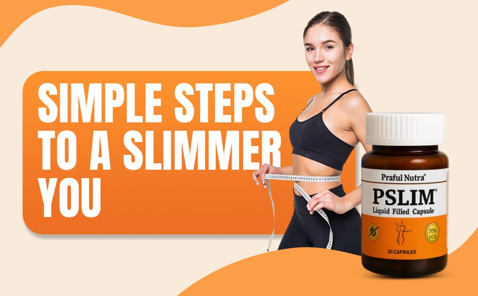 Weight Management Capsules for Men & Women – Fat Burner & Metabolism Booster – Herbal Slimming Supplement – PSLIM 30 Liquid Filled Capsules