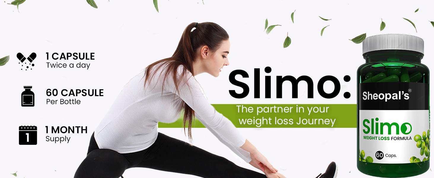 Sheopals Slimo Advance Weight Loss Supplement – Natural Fat Burner with Chlorogenic Acid & Antioxidants – Helps To Boosts Metabolism, Controls Appetite, Burns Belly Fat – 60 Capsules (Pack of 2)