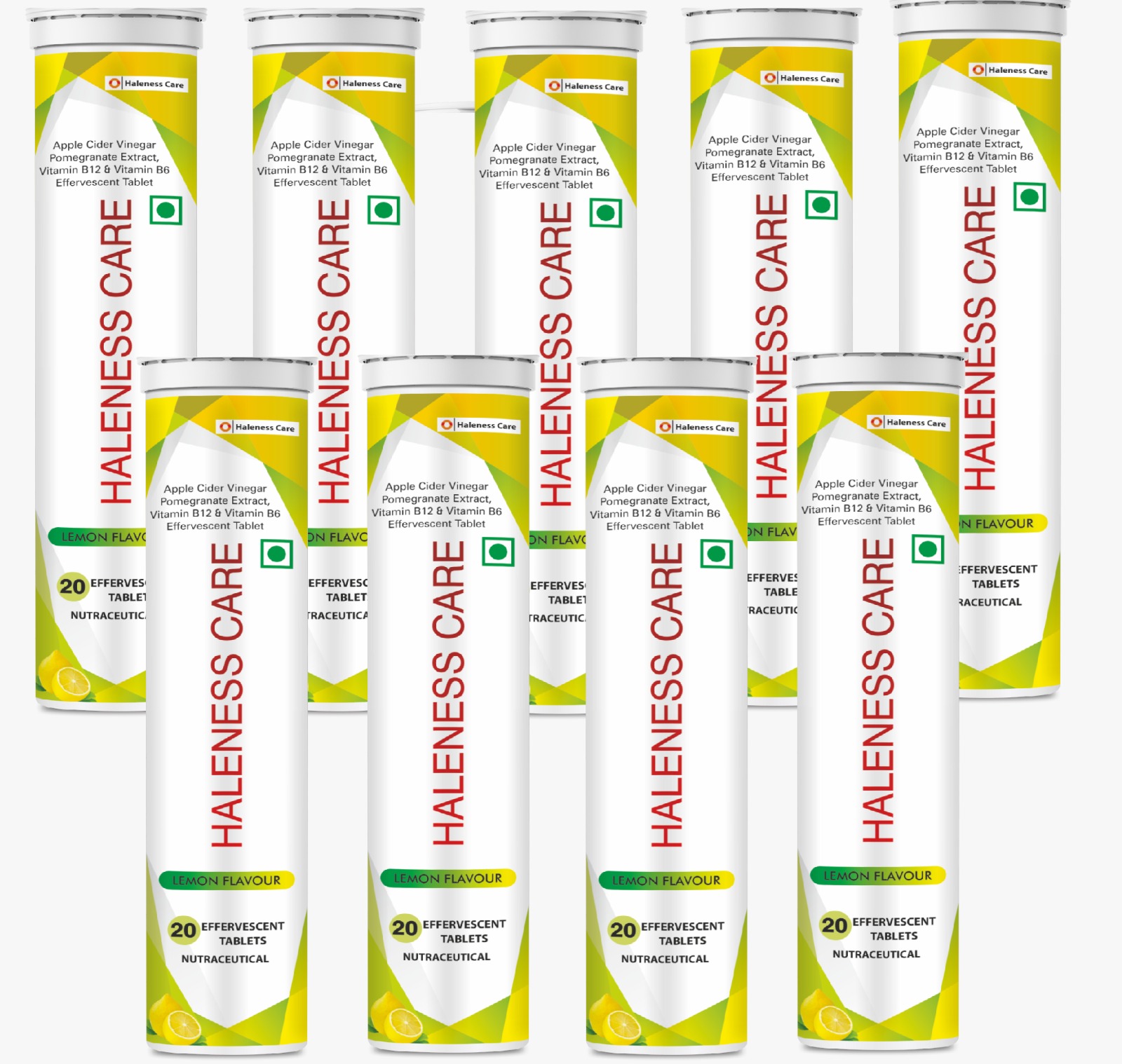 Apple Cider Vinegar Tablets for Weight Loss | Fat Burner with B6 & B12 | Lemon Flavor | 40 Effervescent Tablets (20-Day Pack)