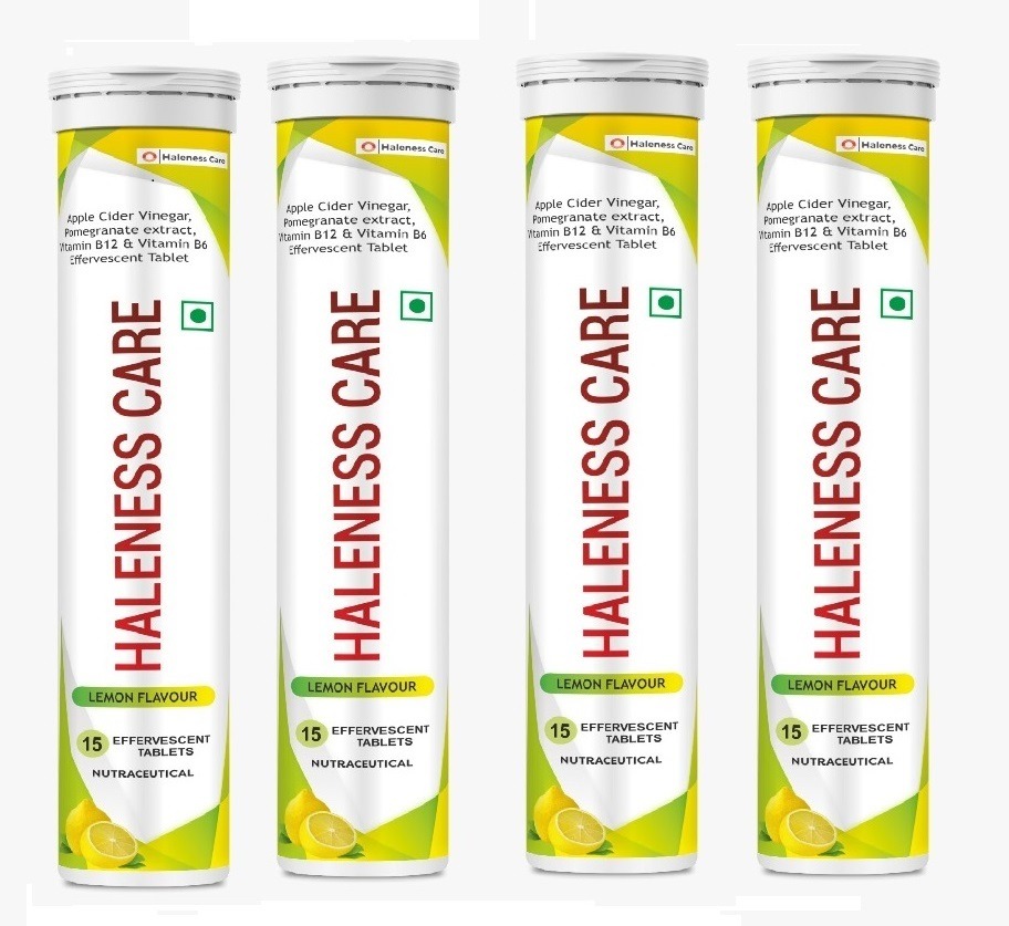 Apple Cider Vinegar Tablets for Weight Loss | Fat Burner with B6 & B12 | Lemon Flavor | 40 Effervescent Tablets (20-Day Pack)