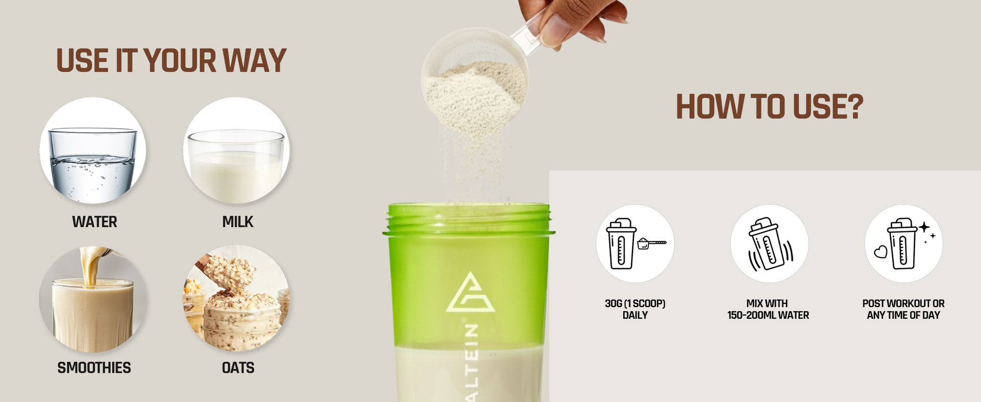 NATURALTEIN Whey Protein Concentrate Unflavoured | 23.7g Protein & 5.4g BCAA Per Serving | Zero Added Sugar | Non-GMO | Soy Free | Gluten Free | 1kg