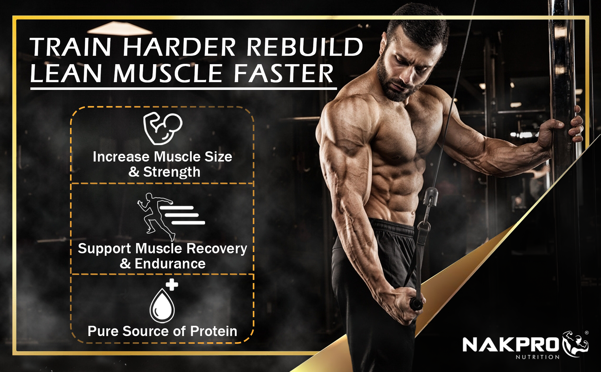 NAKPRO NUTRITION Gold Whey Protein Concentrate & Isolate 1kg Chocolate flavour | 25.5g Protein | Trustified Certified